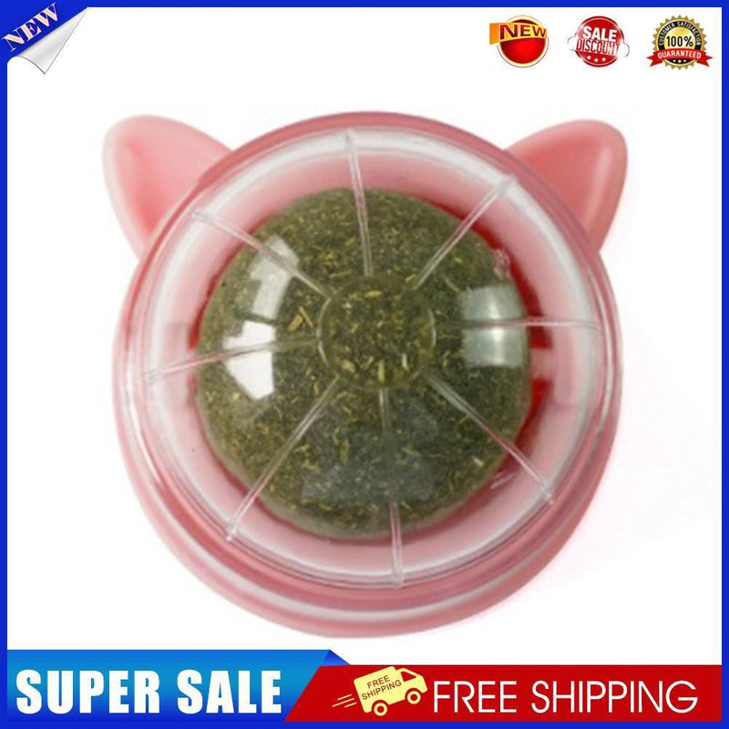 Catnip Ball Cat Toys Licking Teeth Chewing Pet Training Bite Balls (Pink)
