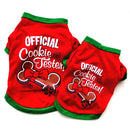 Pet Christmas Clothes Vest Puppy Costume Cotton T Shirt (Red Bow L) Newly