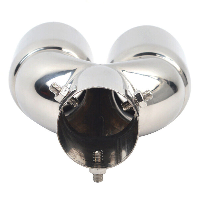 Bolt-on Dual Exhaust Tip Rolled Edge Slant Cut Tailpipe Muffler Tip 3 inch