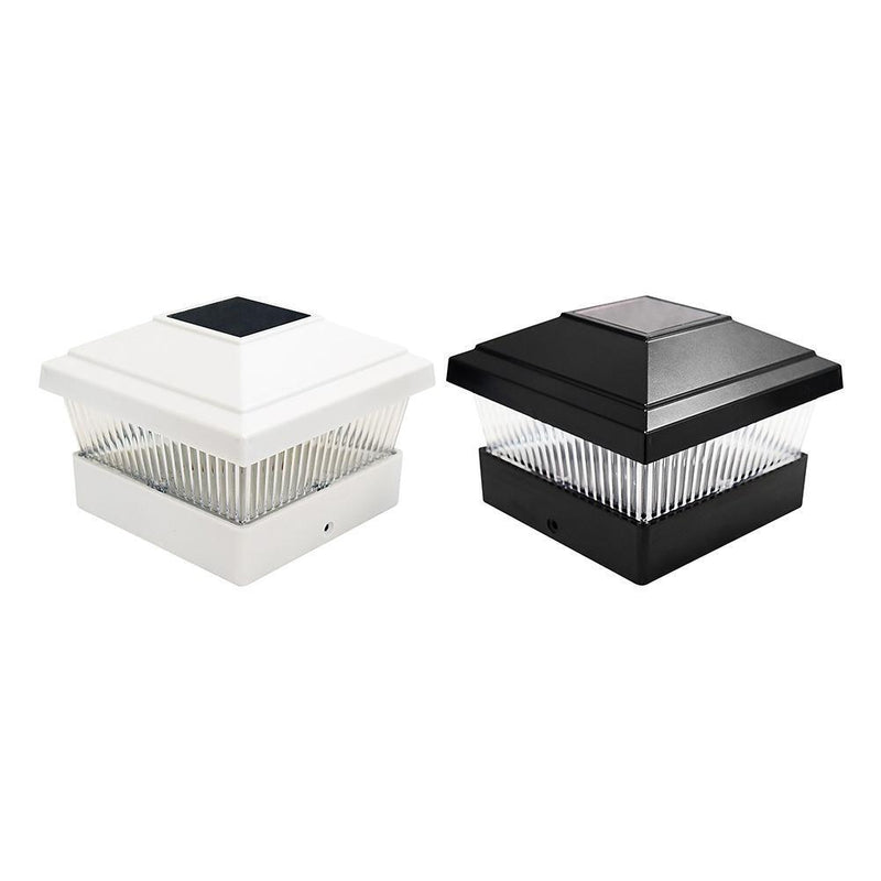 LED Solar Column Light Pillar Lamp Outdoor Villa Yard Garden Decor (White)