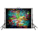 Backdrop Graffiti Brick Wall Art Fabric Backdrop Photography Background
