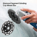 Diamond Segment Grinding Cup Wheel Disc 2 Row Stone Brick Grinder (125mm) Newly