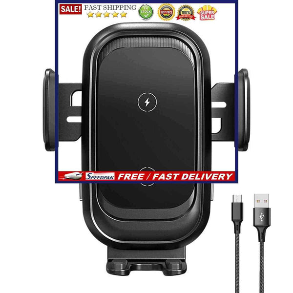 Wireless Car Charger - Dual Coils Fast Charging Phone Stand for Car Accessories