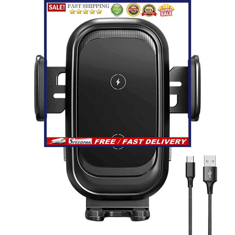 Wireless Car Charger - Dual Coils Fast Charging Phone Stand for Car Accessories