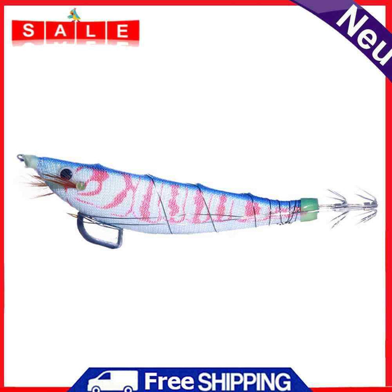 Luminous Wood Shrimp Fishing Lures 12 cm 14.3 g Artificial Bait (Blue Pink)