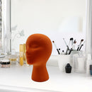 Female Styling EPS Flocking Head Mold Wig Glasses Holder Stand (Orange) Newly