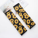 Backpack Straps Car Seat Belt Pads Sunflower Shoulder Seat Belt Cover Universal