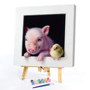 Pig and Chick Oil Paint By Numbers Kits Canvas Picture DIY Wall Art Craft