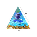 Orgonite Pyramid Amethyst Peridot Healing Crystal Energy Orgone Crafts (E)