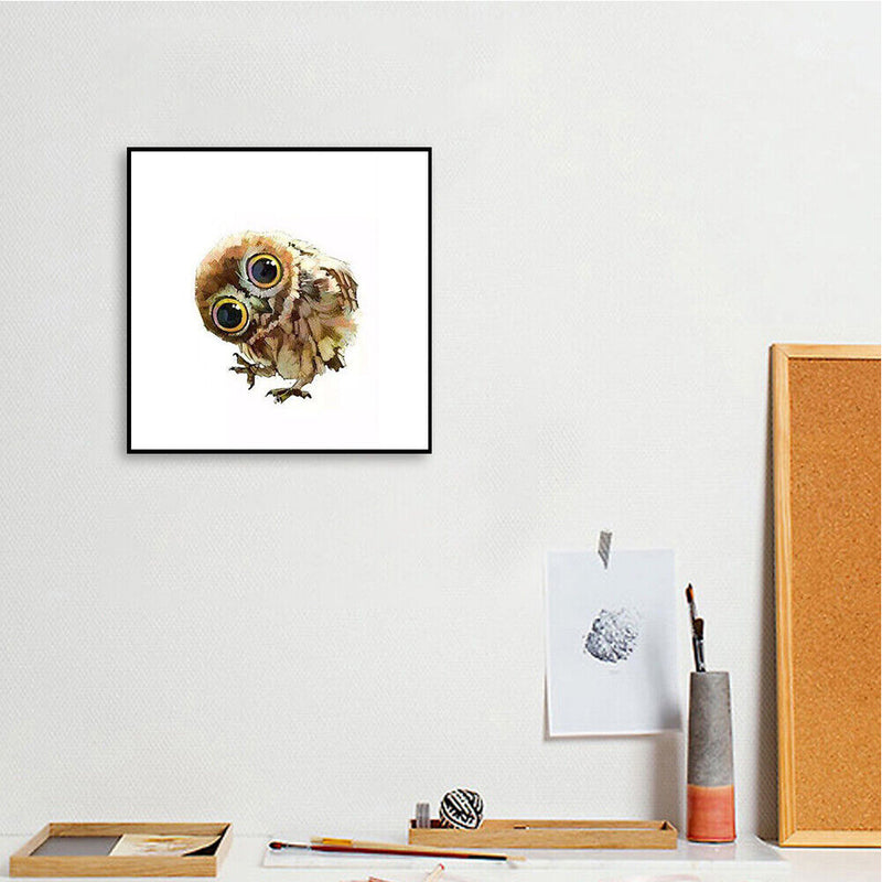 DIY Paint By Number Kit Frameless Lovely Owl Animal Handpainted Canvas for Decor
