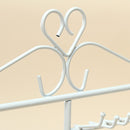 Earrings Ear Studs Necklace Display Rack Metal Stand Organizer Hold White