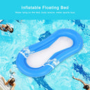 PVC Inflatable Pool Air Mattress Lounger Floating Water Hammock Bed (Blue) Newly