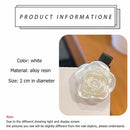 Milk White Color Girls Camellia Hair Accessories Barrettes Slid Clip Hairpin