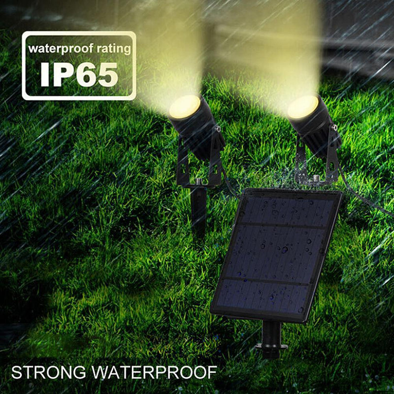 Solar Spike Spot Lights 4W Outdoor Garden Lawn Led IP65 Lamps (Warm White)
