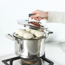 Set of 3 Stainless Steel Kitchen Steam Steaming Steamer Food Fish Rack Stand