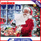 Santa Oil Paint By Numbers Canvas Christmas Drawing DIY Coloring Picture for Kid