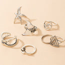 7pcs/set Fish Easy Finger Rings Jewelry Gift Ethnic Style ANKLE