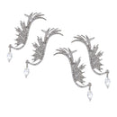 Dangle Elegant Drop Zircon Rhinestone Angel Wings Earrings Ear Clip Ear Stud