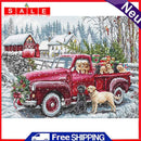 Full Embroidery Cross Stitch Kit Red Car Counted 11CT DIY Needlework Wall Decor