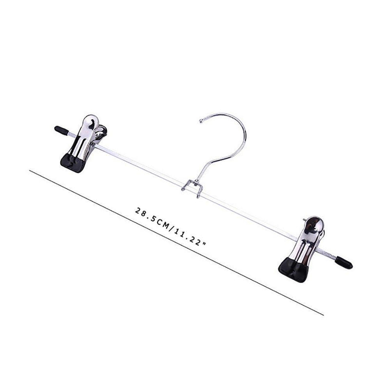 10pcs Stainless Steel Trousers Rack Clip Anti-Slip Clothespin Pants Clamp