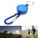 Metal Retractable Keychain Anti-Lost Anti-Theft EDC Keyring Buckle (Blue) Newly