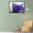 Girl Oil Paint By Numbers Kit DIY Acrylic Painting on Canvas Wall Art Picture