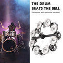 Drum Cymbals Hi Hat Tambourine Bells with Row Jingles Percussion Kids Music