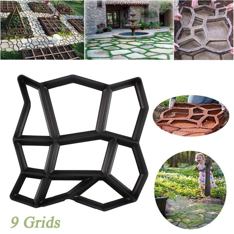 Soehong 9 Grid Paving Mold Grid Walkway Pavement Manual Concrete Mold