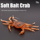 10cm 30g Artificial Fishing Lures Crab Soft Fish Bait with Hook (Brown Red)
