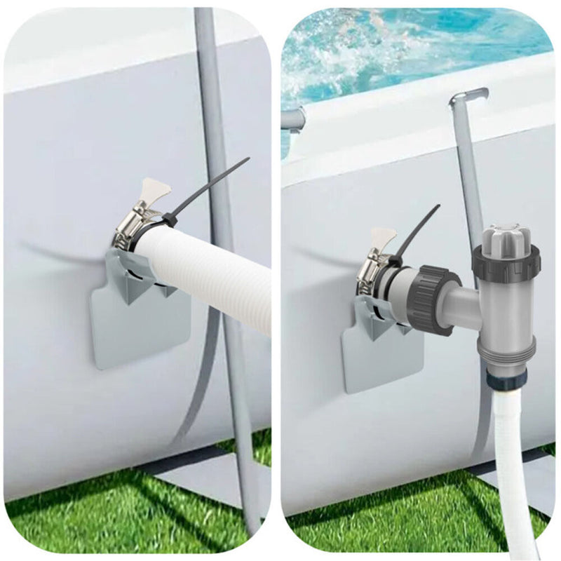 High Version Swimming Pool Pipe Fixing Holder Support for Intex (Grey)