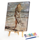 40x50cm Colorful DIY Paint By Number Kit Girl s Back Wall Hanging Decoration