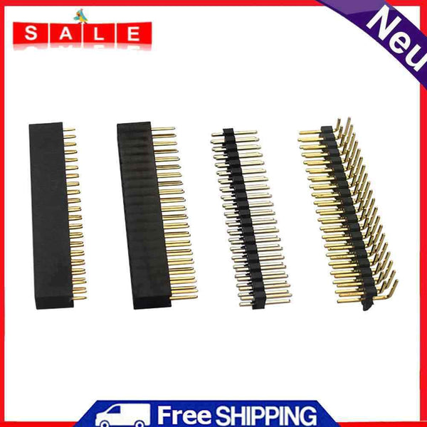 4pcs 2x20 PIN Socket Dual Male Header Pin Connector for Raspberry Pi Zero/Zero W