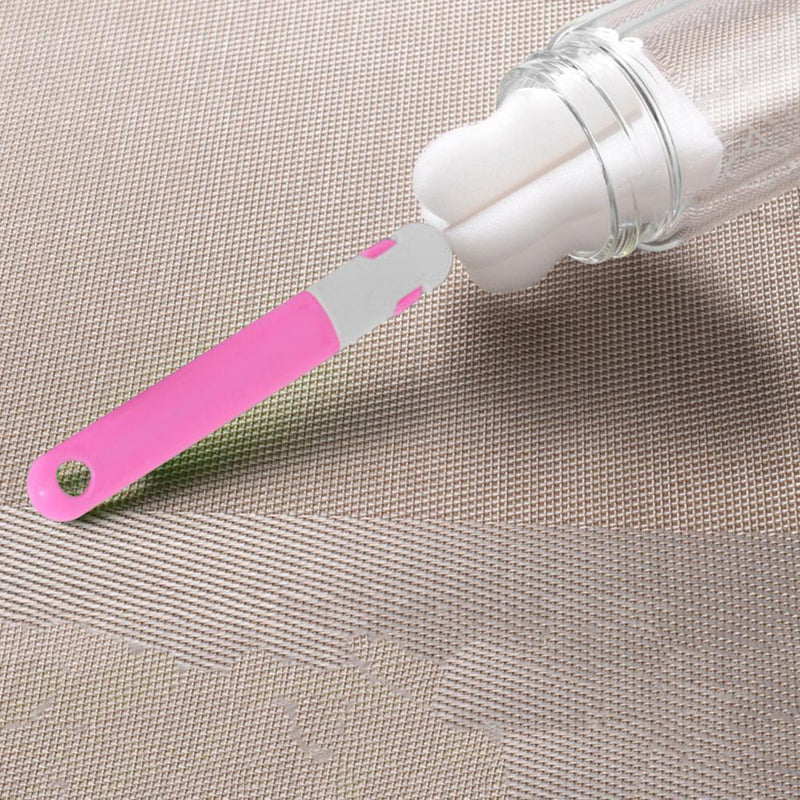30CM Detachable Water Bottle Cleaning Brush Long Handle Cup Brush (Pink)