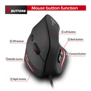 ZELOTES T20 Wired Vertical Optical Rechargeable 3200 DPI USB Gaming Mouse