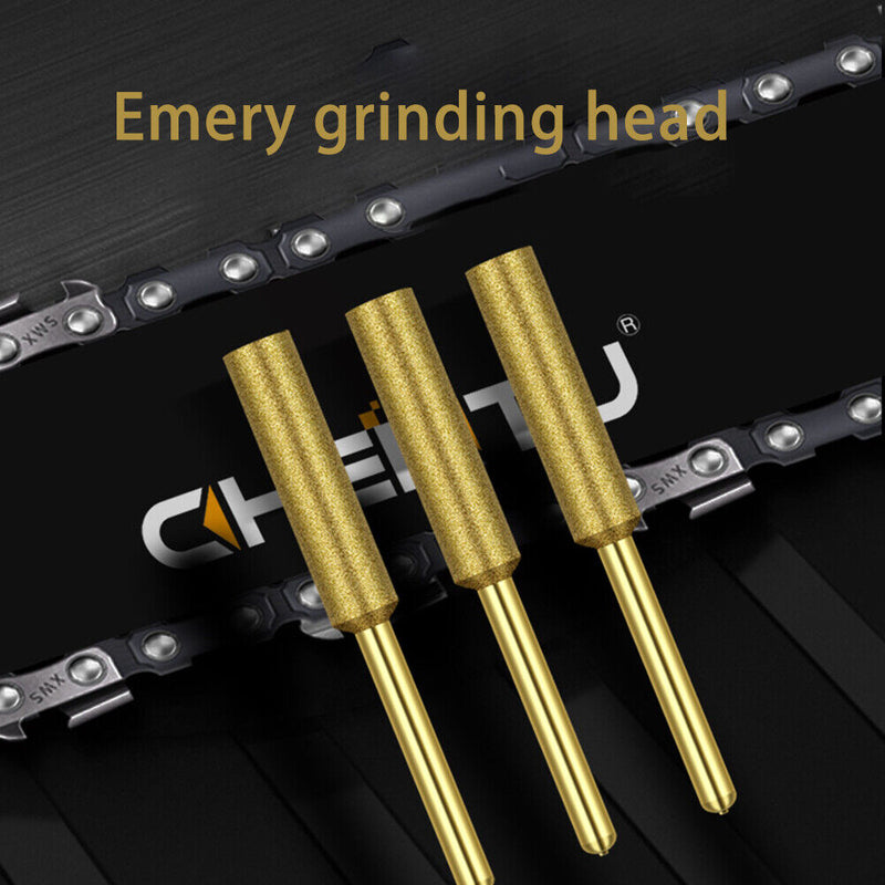 8pcs 4/4.8/5.5mm Diamond Coated Cylindrical Burr Stone File Chainsaw Sharpene