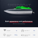20km/h Waterproof RC Boat 2.4GHz High Speed Racing Ship for Kids (Green B) Newly