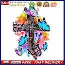 Butterfly on Cross Oil Paint By Numbers Kits Canvas DIY Picture Hand Painte