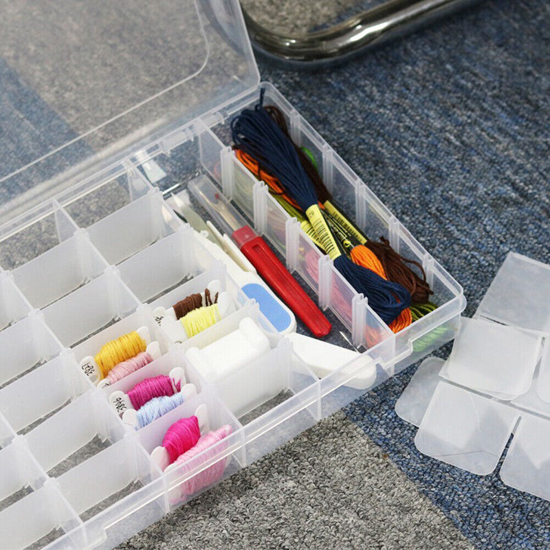 Bobbins Organizer Case 36 Grids Cross Stitch Embroidery Storage Box