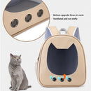 Pet Carrier Bag Clear Dog Cat Travel Breathable Outdoor Backpack (Beige) Newly