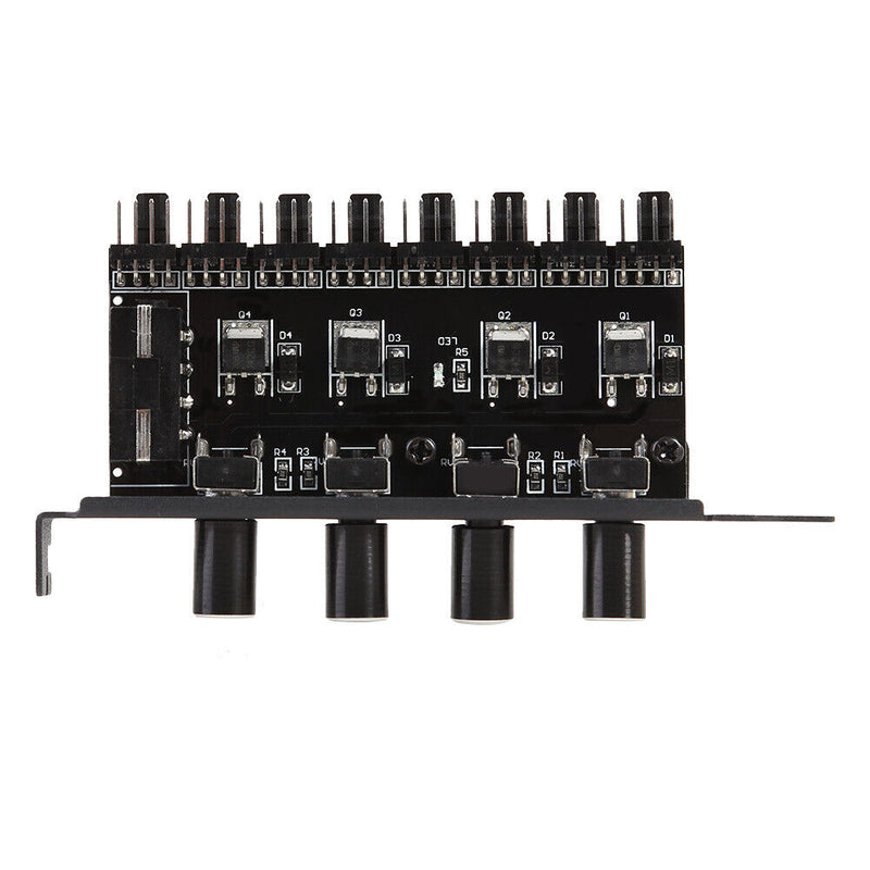 8 Channels PC Case Cooling Fan HUB 4 Knob Radiator Speed Controller (4 Pin)