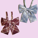 School Uniform Checkered Lovely Sailor Style Collar Bow Bow Tie JK Japanese