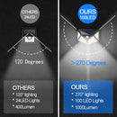 2pcs 100LED Solar Wall Lamp Waterproof Garden Wide Angle Motion Sensor Lamp