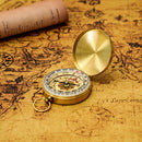 Mini Portable Copper Navigation Compass Outdoor Luminous Flip Compasses Newly