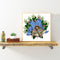 Frameless Oil Paint By Numbers DIY Blue Bow Bell Picture Craft Kit for Home