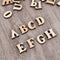 DIY Decoration Tile Alphabet Unfinished Wooden Letters Wood Sign Cutting Discs