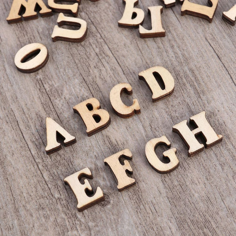 DIY Decoration Tile Alphabet Unfinished Wooden Letters Wood Sign Cutting Discs