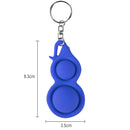 Mini Key Chain Pendant Stress Reliever Autism Squeeze Fidget Toys (Blue)