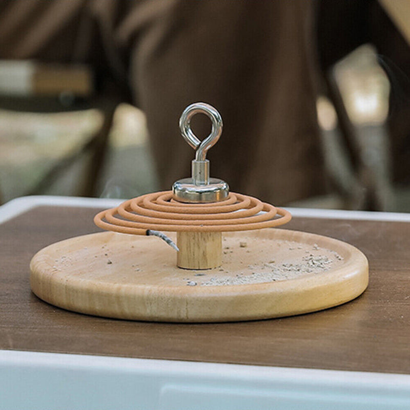 Wooden Magnetic Suction Power Wooden Round Mosquito Coil Stand and SA