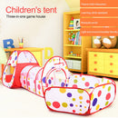 3 in 1 Kids Play Tent Tunnel Ball Pit Set Pop Up Tent Baby Toddlers Playhouse