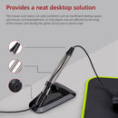 Laptop Mouse Wire Holder Clip Desktop Cord Cable Gaming Organizer (Black)
